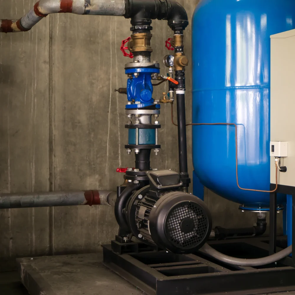 water pump booster system panel for piping system